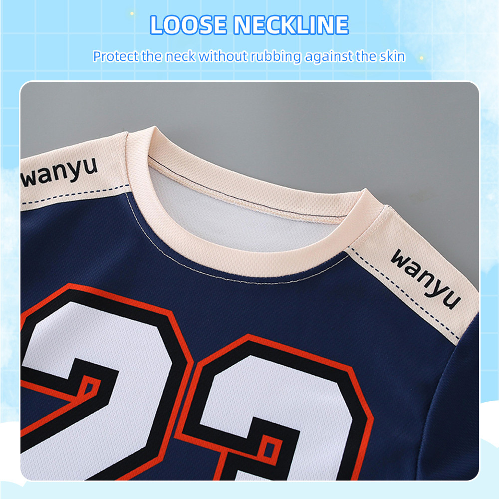ชุดกีฬาตาข่ายสำหรับเด็ก 23 แบบ – เสื้อแขนสั้นและกางเกงขาสั้น แห้งเร็ว ราคา ถูกที่สุด ดีลบีเคเค แกลเลอรีภาพที่ 2