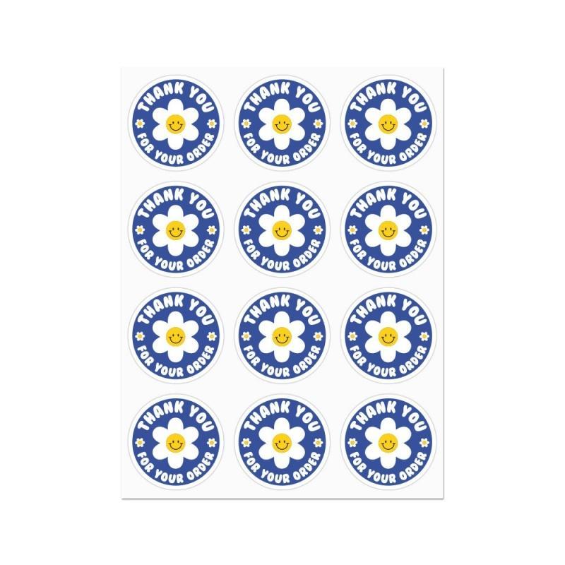 (ซื้อ2ลด20บาท)สติ๊กเกอร์ขอบคุณ ThankYou Sticker เพิ่มความน่ารักสวยงามให้กับสินค้า กันน้ำได้ แช่น้ำได้100% ราคา ถูกที่สุด ดีลบีเคเค แกลเลอรีภาพที่ 4