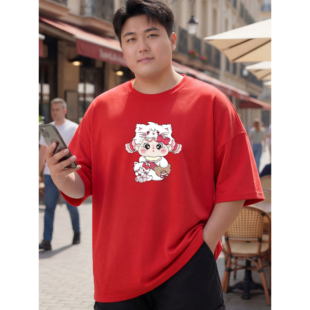 2Y818 [AIYOU] Lelaki Baju T เสื้อผู้ชาย Tshirt เสื้อผ้า Plus ขนาด Crop Top 1XL-5XL สไตล์เกาหลี Selua