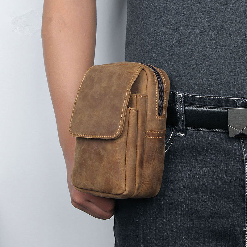 gentlewoman กระเป๋า labella กระเป๋า ผู้ชายของแท้ผู้ชายหนังแท้ย้อนยุคกระเป๋าคาดเอวกลางแจ้ง