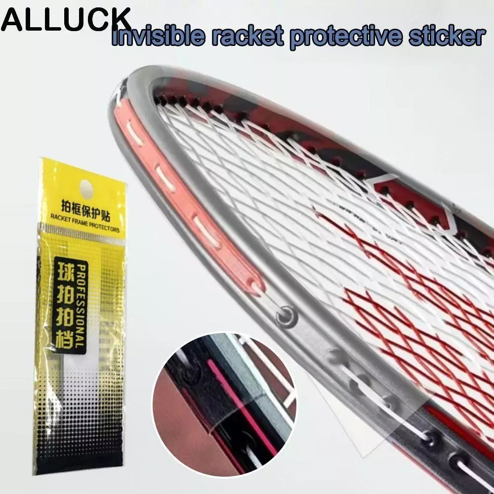 ALLUCK เทปขอบแร็กเก็ต อุปกรณ์เสริมสติกเกอร์เทป ป้องกันหัวแบดมินตัน เพื่อหลีกเลี่ยงการเปลี่ยนสี