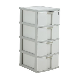 HomeHuk ตู้ลิ้นชัก 4 ชั้น รุ่นมอนนิส - สีครีม/เบจ