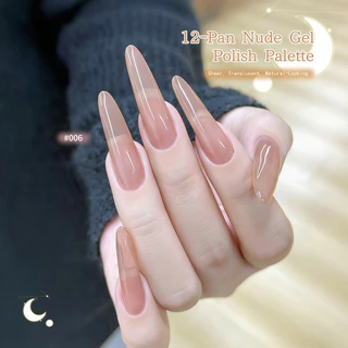MORDDA-แฟชั่นเจลทาเล็บสีชมพูชุด 12 สีเหมาะสําหรับร้านทําเล็บและของใช้ประจําวัน
