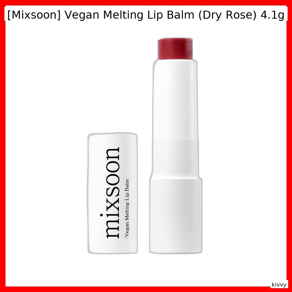 [Mixsoon] Vegan Melting Lip Balm Dry Rose 4.1g Glossy Hydrating Tint Moisturizing Korean Lip Care สี