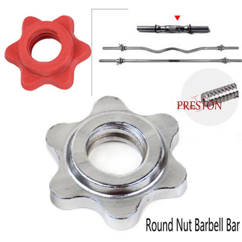 PRESTON Dumbell Nut ป้องกันความปลอดภัยทนทาน Clamps Dumbell Fixed Dumbell อุปกรณ์เสริมอุปกรณ์ยกน้ําหน