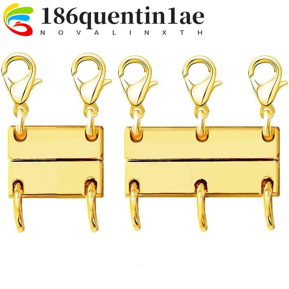 QUENTIN1AE สร้อยคอมากกว่าหนึ่งเส้น พร้อมคลิปต่อได้ง่าย สร้อยข้อมือและสร้อยคอดีไซน์เองสำหรับผู้หญิง