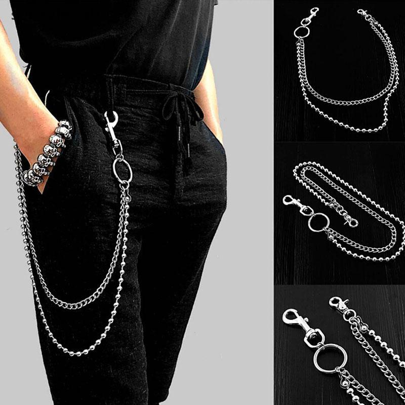 # TH # Punk Women Men Chain Key Chain Ro Pants Pant Jean Hip Hop Decor Gift.
