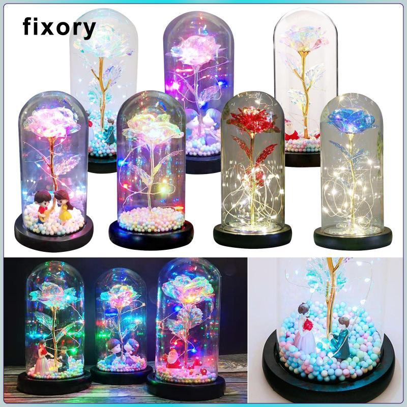 [fixory] ของขวัญดอกไม้ Galaxy Rose, Galaxy Enchanted Rose Led ใน ของขวัญสําหรับผู้หญิงของเธอ