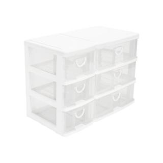 KEYWAY กล่องลิ้นชัก 6 ช่อง รุ่น CK-556-B สีขาว-ใส