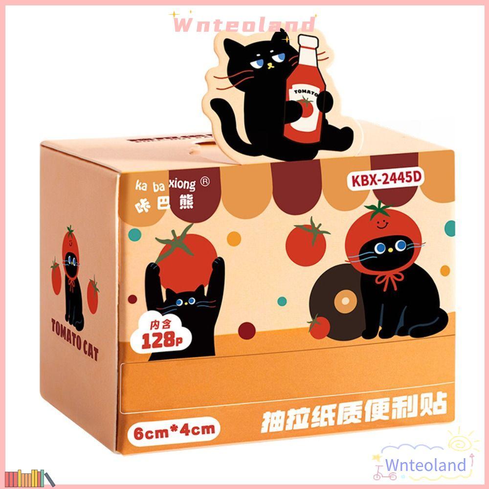 WNTEOLAND Sticky Notes, Pull-out Full กาว Marking Notepad, คุณภาพสูงลูกสุนัข/ลูกแมว Memo สติกเกอร์โรงเรียน Office