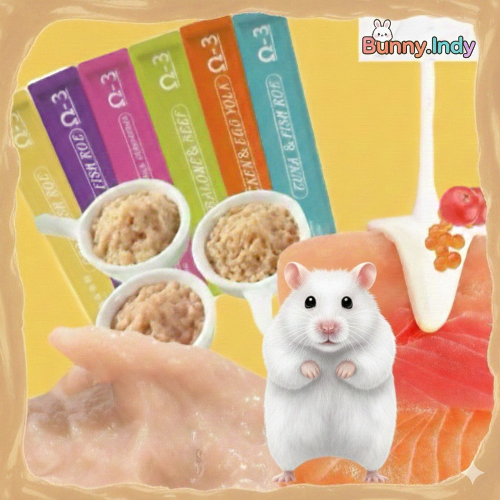 ฺีBunny.indy ขนมเลีย แฮมเลีย โปรตีน มีโอเมก้า 3 วิตามินเยอะ ขนาด 15 กรัม