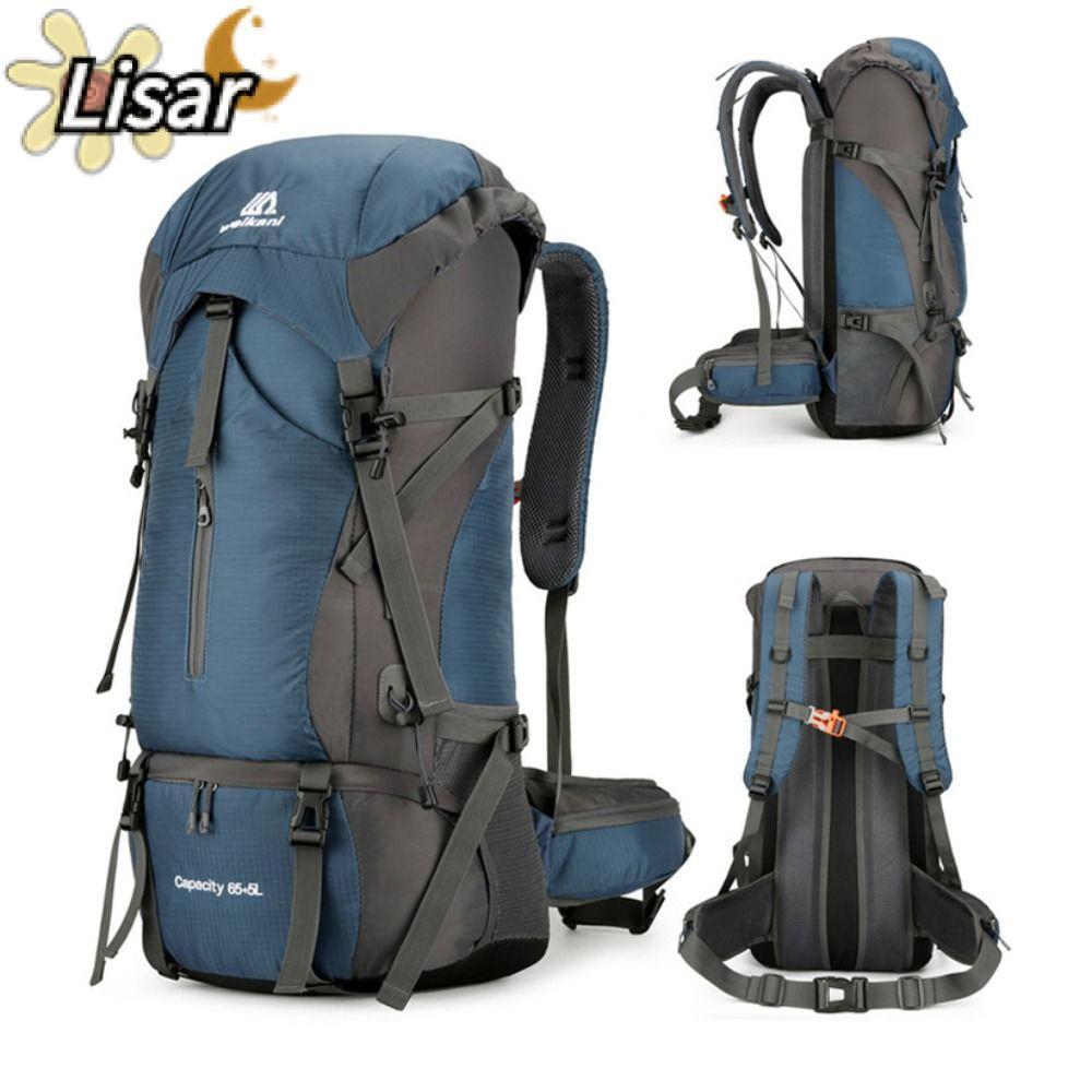 LISAR กระเป๋าเป้สะพายหลังสําหรับเดินทาง, 70L Multi Purpose Travel Rucksack,ขนาดใหญ่ความจุกันน้ําBrea