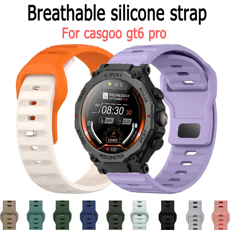 สาย สำหรับ casgoo gt6 pro สายนาฬิกา สายนาฬิกา ซิลิโคน สำหรับ สมาร์ทวอทช์