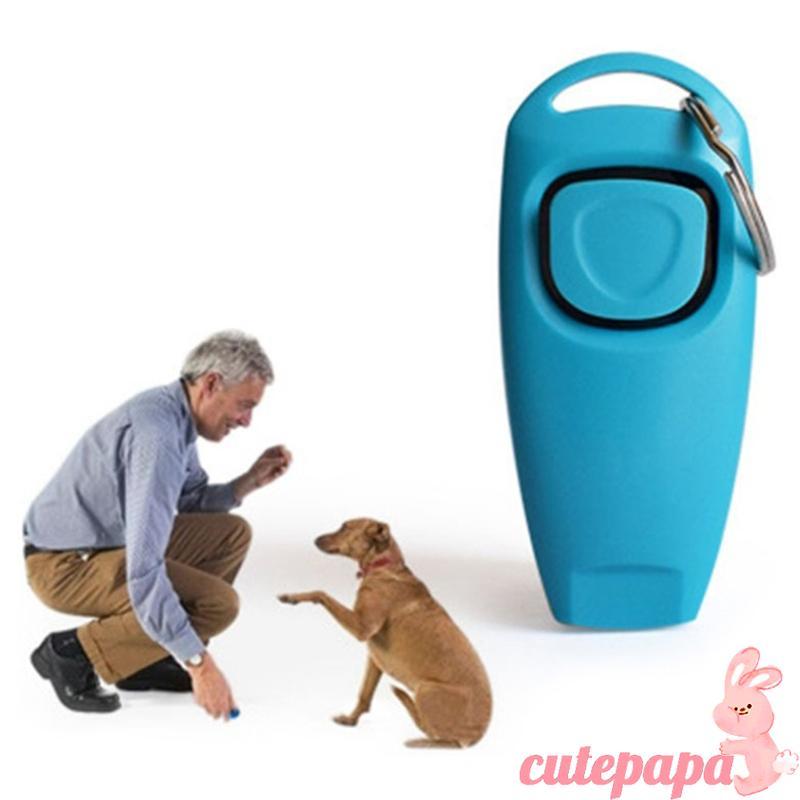 Cutep Clicker การฝึกอบรมสําหรับสุนัขการฝึกอบรมสัตว์เลี้ยง Clicker นกหวีดพร้อมพวงกุญแจสุนัข Clicker ใ