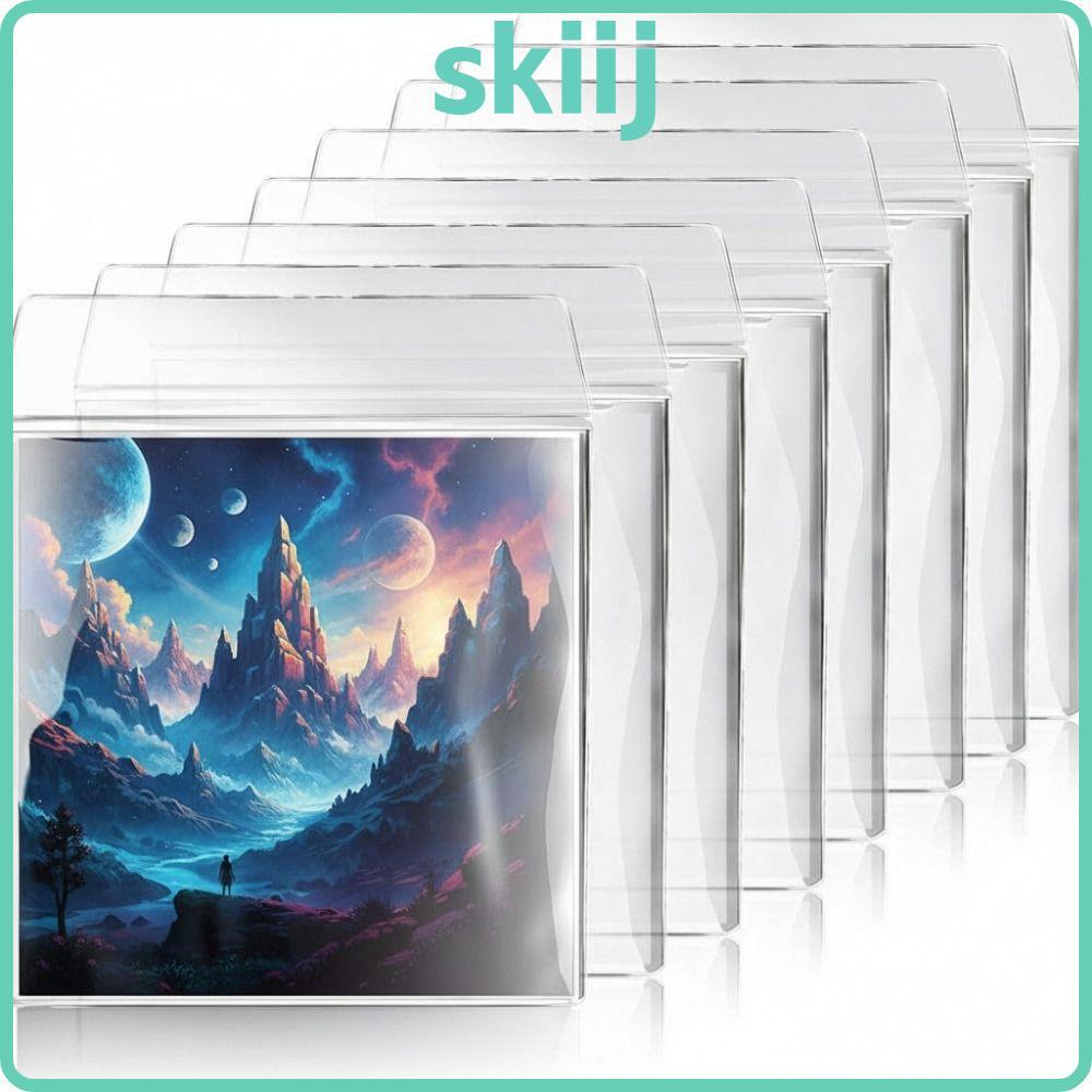 SKIIJ Vinyl Records Sleeve,หนา 7/10/12 นิ้ว LP Record Cover,Resealable Record Storage Bags Record