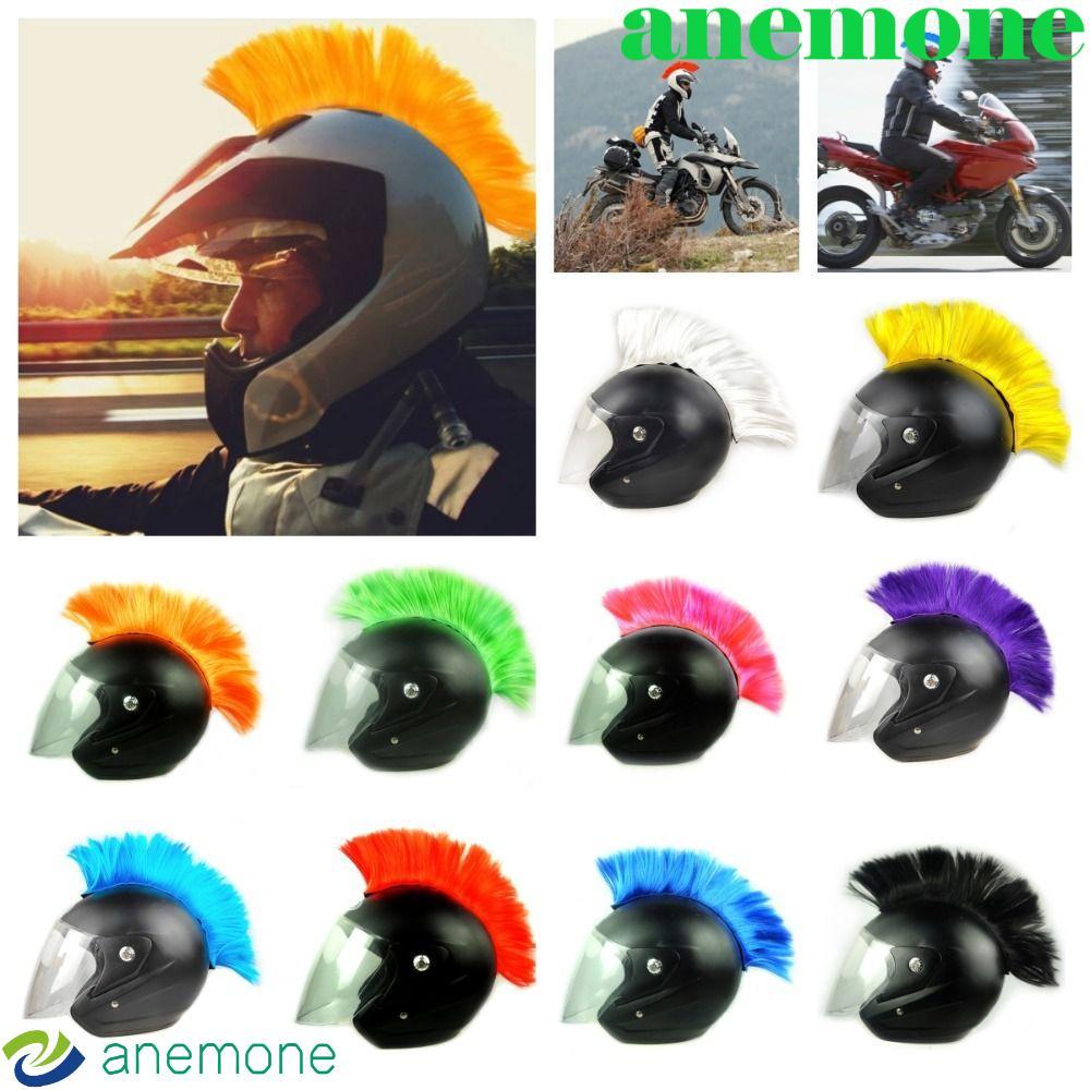AIMEONE Mohawk Wig Helmet Cover - อุปกรณ์ตกแต่งหมวกกันน็อคแบบวิกผม Mohawk สไตล์พังก์ ปรับได้ตามต้องก