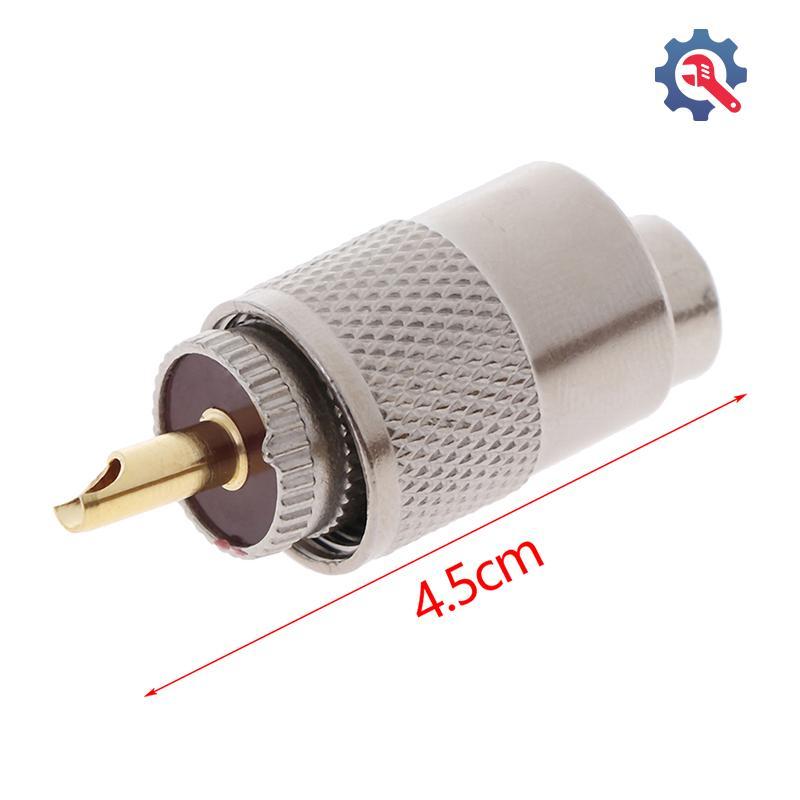 [GEX] 1PCS UHF PL259 ปลั๊กชายอะแดปเตอร์ขั้วต่อบัดกรีตรงสําหรับ RG8U RG58-3 [TH]