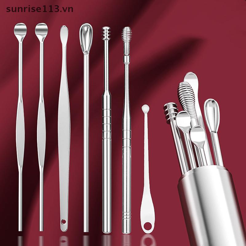 SR Beauty 6/7 ชิ้น Ear Pi ทําความสะอาดเครื่องมือดูแลสุขภาพ Ear Wax Remover ทําความสะอาด Curette Kit.