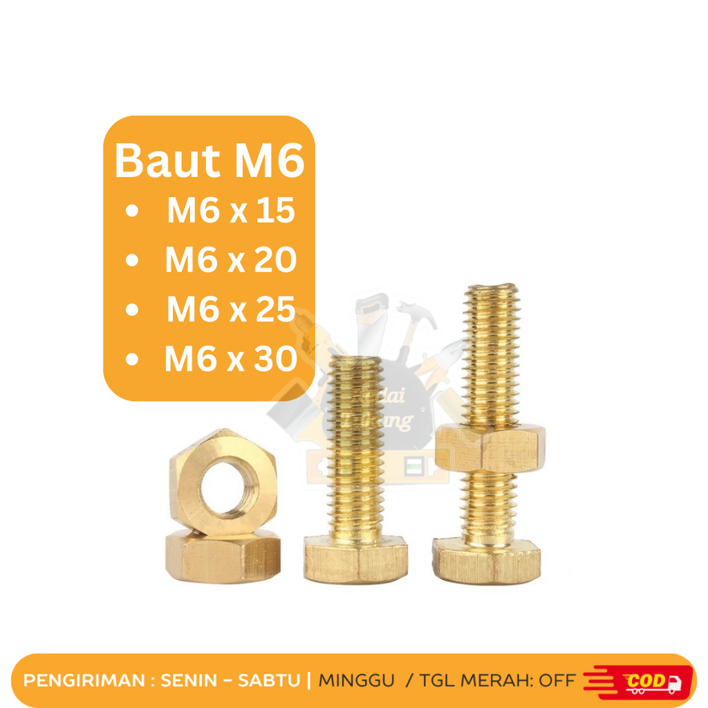 SHOPWORKMAN Hex Bolt Nut 6mm Key Bolt 10 M6x40 M6x50 M6x60 M6x70 Bolt 6x40 6x50 6x60 6x70