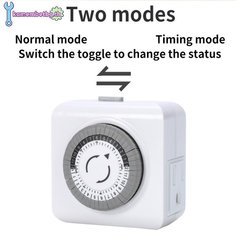 Kamembetbg 1 ชิ้น 15A 1800 วัตต์ High-power US Plug Timing Soet 24 ชั่วโมงรอบสวิทช์ Mechanical Timer ปิดเครื่องอัตโนมัติพร้อม Overload Protection TH