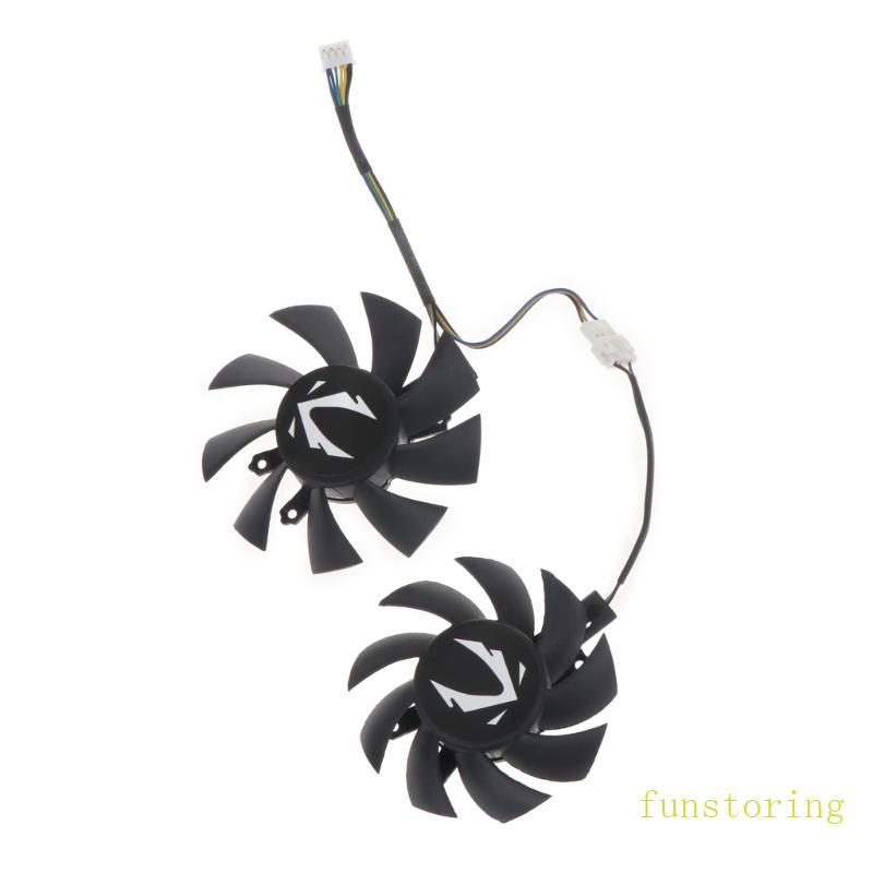 FUN 1 2PCS 75 มม.4Pin DC 12V GPU พัดลมสําหรับ ZOTAC GAMING GeForce GTX 1660 SUPER การ์ดระบายความร้อน
