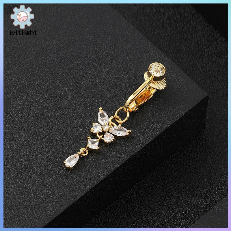 คลิปตกแต่งสะดือและกระดูกอ่อนแบบเจาะ มีลายผีเสื้อสำหรับสร้อยคอและต่างหู GHT