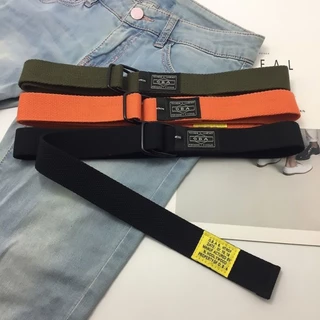 (จัดส่งในพื้นที่) เข็มขัดผ้าใบเรียบง่าย Unisex Retro Hip Hop Workwear เข็มขัดสําหรับนักเรียนทุกวันชุด