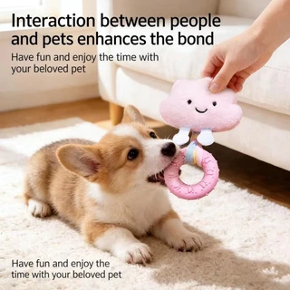 ทนทาน Chew ของเล่นสําหรับลูกสุนัข Plush Squeaky สุนัข Chew แหวน Interactive กัดทนสัตว์เลี้ยงของเล่นสําหรับสุนัขขนาดเล็ก
