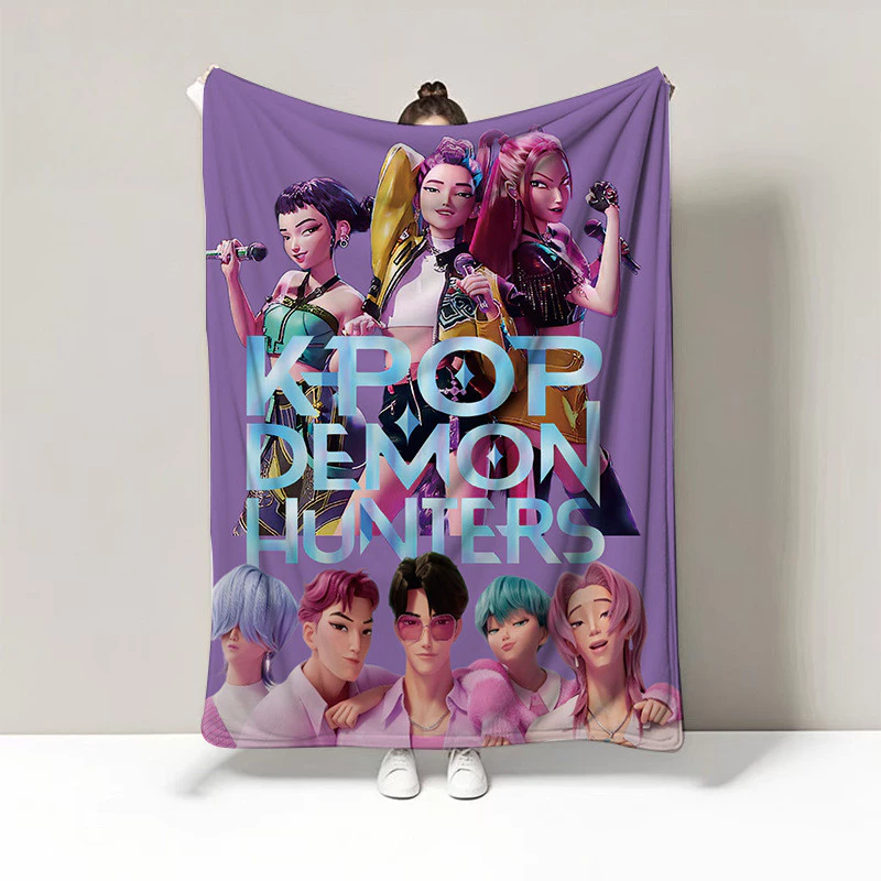 ผ้าห่ม Flannel ลายปีศาจ KPOP พิมพ์ 3D thumbnail 8
