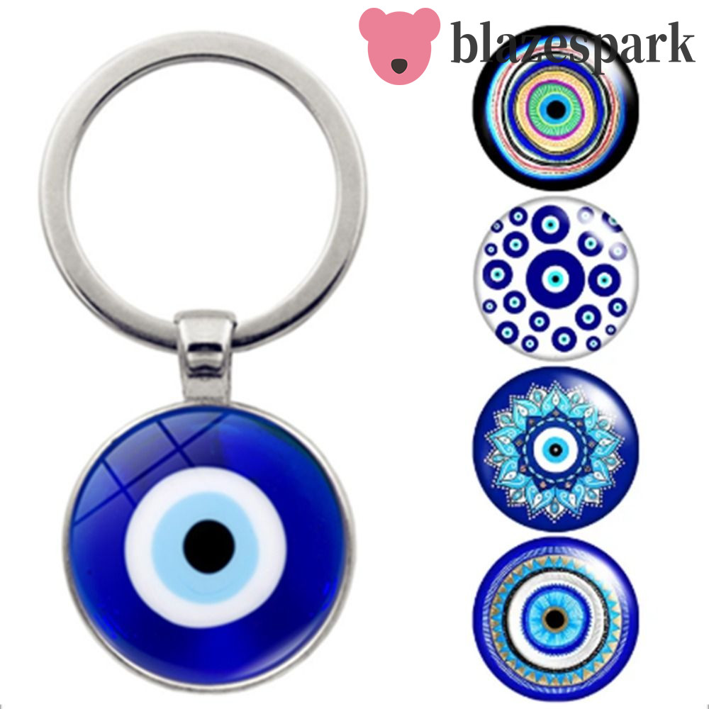 BLAZESPARK Blue Evil Eye จี้, ตุรกี Lucky Evil Eye พวงกุญแจ, Evil Eye ลูกปัดพวงกุญแจแฟชั่นอินเทรนด์ 