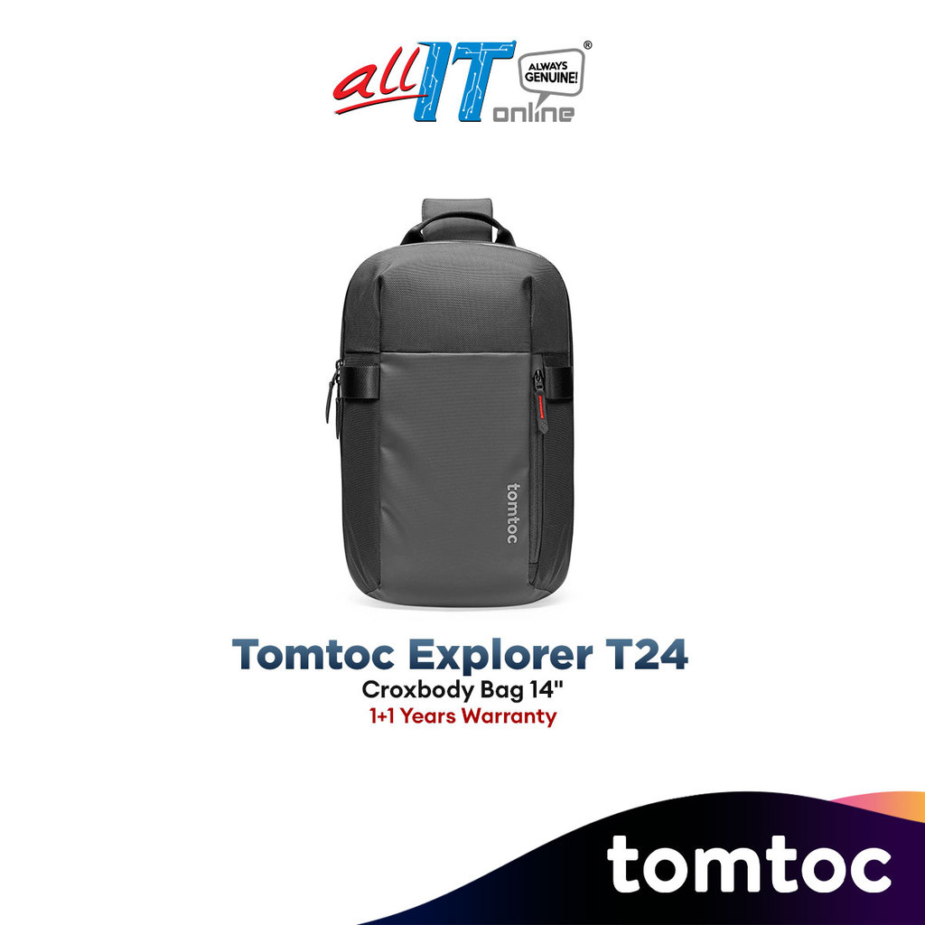 Tomtoc T24 Explorer Croxbody Bag 14" - สีดํา