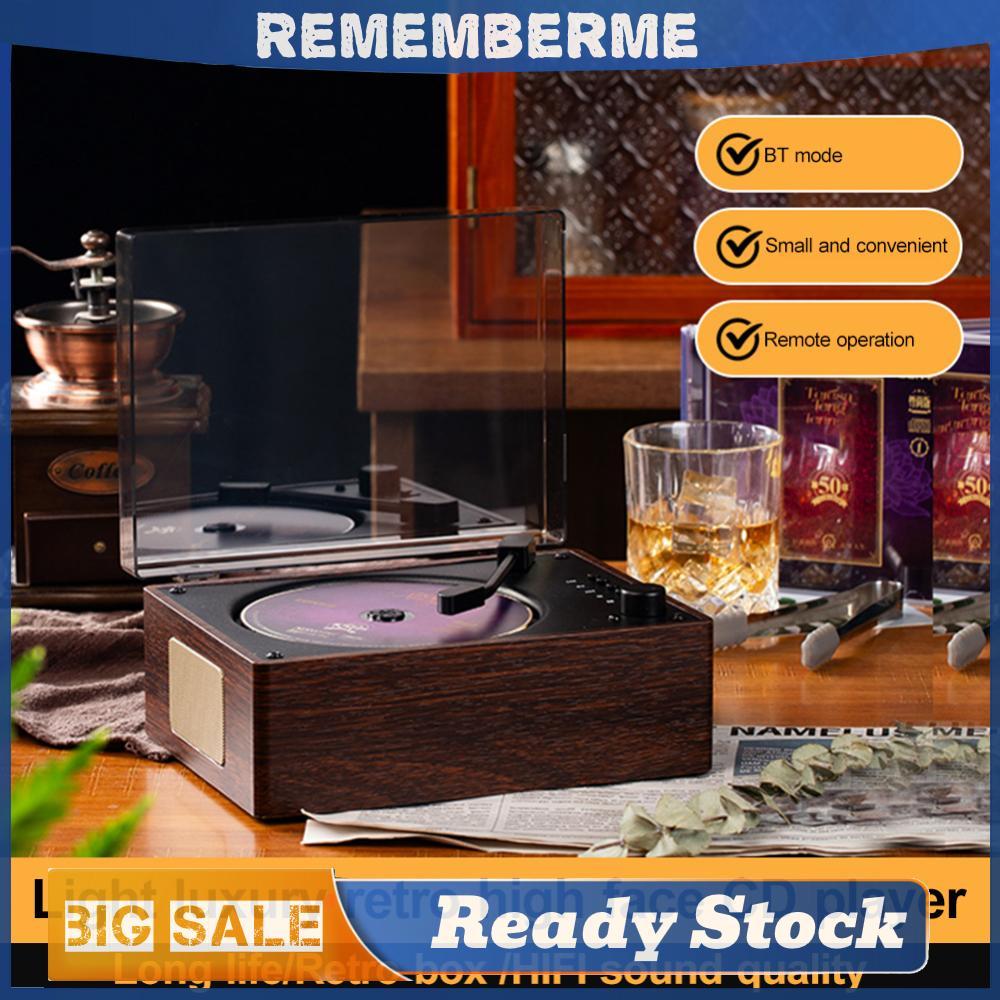 Retro CD Player ชาร์จสนับสนุน CD BT USB 3.5 มม.AUX Home เครื่องเล่นเพลงบลูทูธ 5.0 Desktop CD Player 
