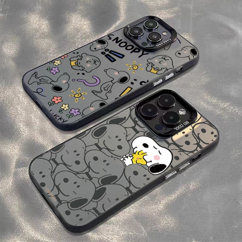 สําหรับ Samsung S26 S24 S23 S22 S21 S25 Plus S25 S24 Ultra S23 S24 S25 S21 S20 FE การ์ตูน Snoopies line Matte กันกระแทกเคสโทรศัพท์ ราคา ถูกที่สุด ดีลบีเคเค แกลเลอรีภาพที่ 6