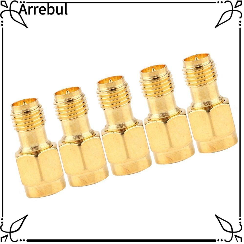 ARREBUL 5PCS SMA ชายกับ SMA หญิง Coaxial Connector, Gold Low Loss SMA Connector, ทนทานชุดอะแดปเตอร์ 