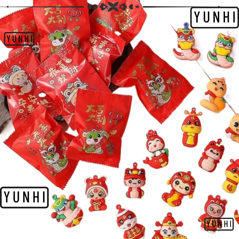 YUNHI Blind Bag, Pinch Family Little Snake Miniature Snake, การ์ตูน Decompression 5PCS Mini Snake Ch