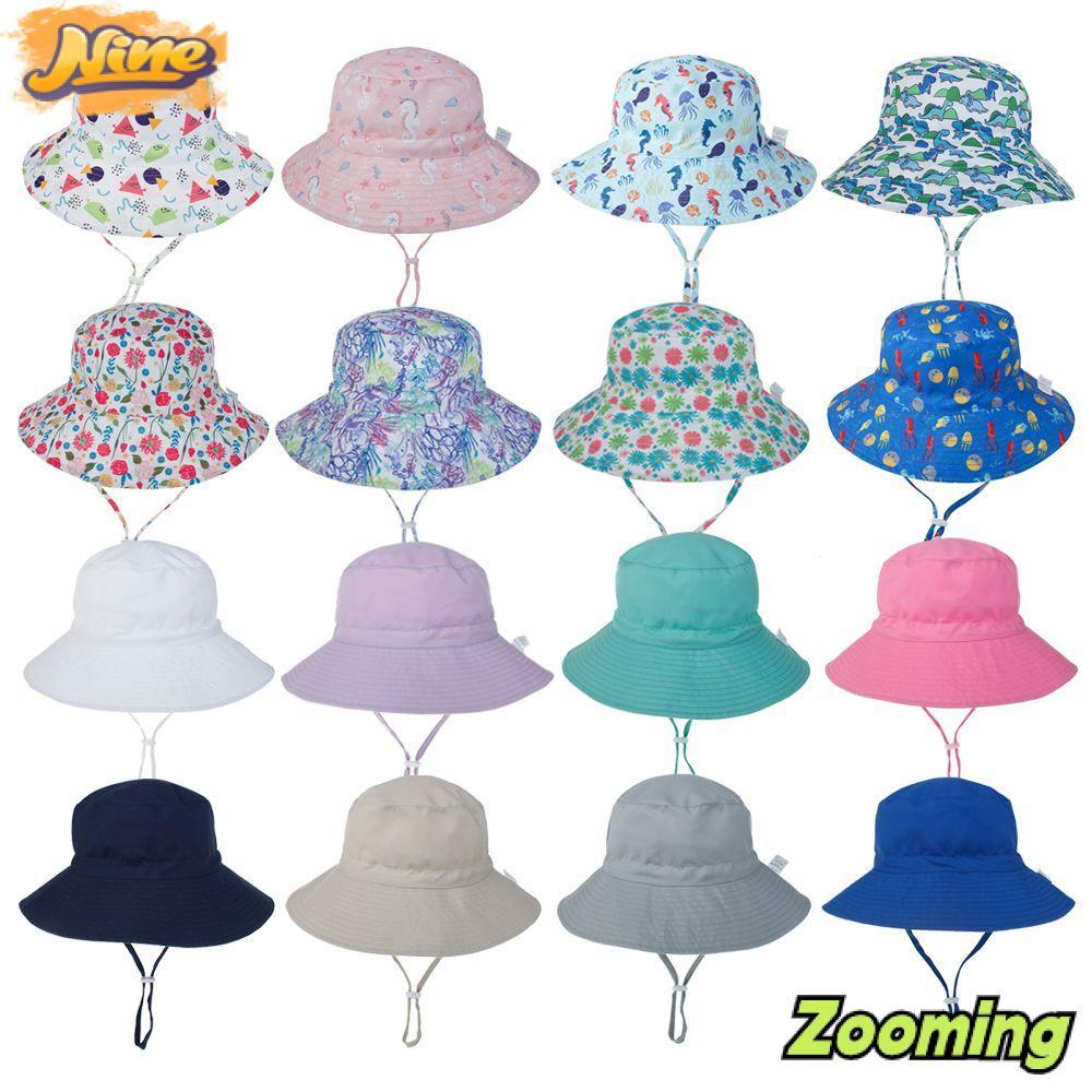 หมวกกันแดดเด็ก อายุ 0-8 ปี พร้อมสายรัดคางและคอหูปกป้องจากแสงแดด UV เหมาะสำหรับการว่ายน้ำและการเล่นกล