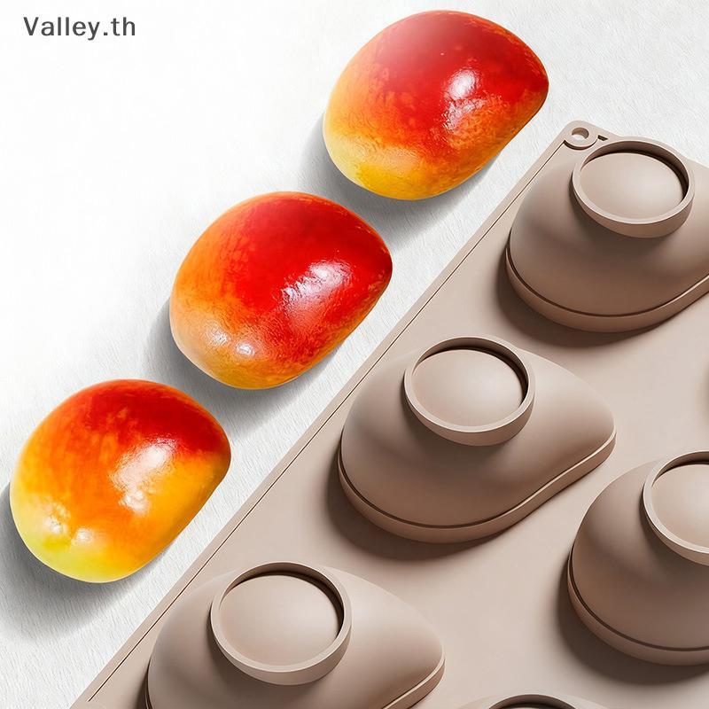 [Valley] 6/12 Cavity แม่พิมพ์ซิลิโคนสําหรับเค้กมูสมะม่วงผลไม้รูปแม่พิมพ์ซิลิโคนสําหรับช็อกโกแลตแม่พิ