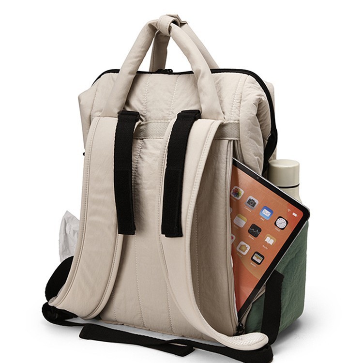 BAGSMART กระเป๋าเป้สะพายหลังแม่กระเป๋าผ้าอ้อม กระเป๋าเป้สะพายหลังเด็กความจุขนาดใหญ่กันน้ำกระเป๋ามือก