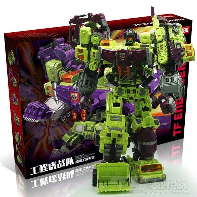 NBK Dali d God GT Engineering Vehicle 6 in 1 Body Gift Box Set Crane Bulldozer Stirring Deformation 
