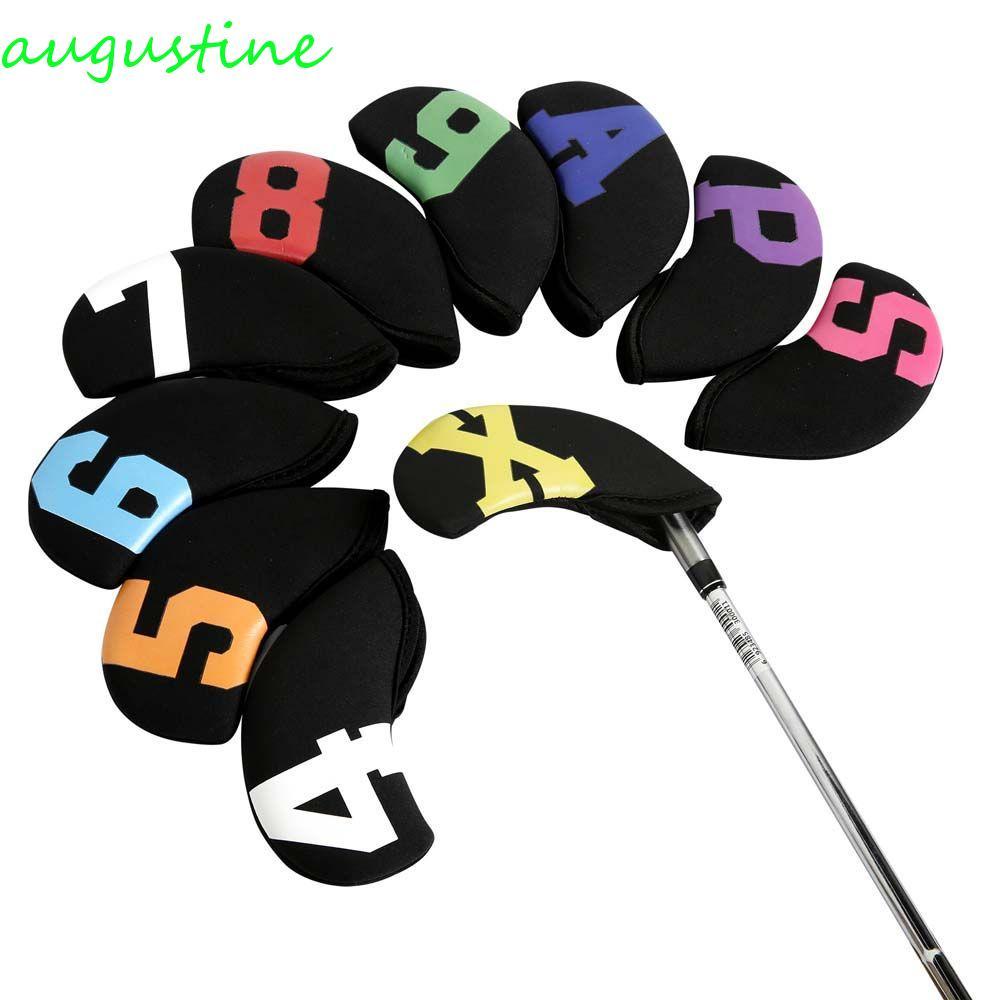 AUGUSTINE Golf Iron Headcover 4-9,P,S,A, X อุปกรณ์ฝึกซ้อมกีฬาอุปกรณ์พัตเตอร์กอล์ฟพร้อมการออกแบบตัวเล