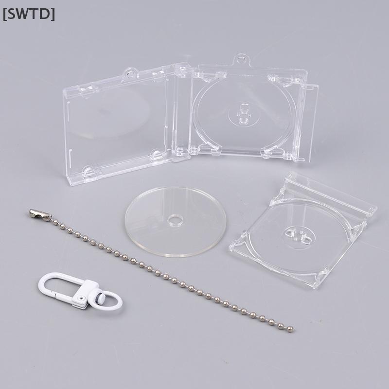 [SWTD] Mini NFC Functional CD Disc Case Key Chain Peripheral อัลบั้มที่ระลึกผู้ถือกุญแจสําหรับ DIY Bapa จี้ null