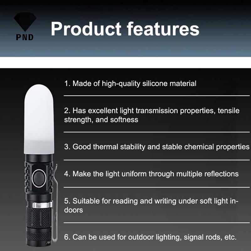 PND 2 ชิ้นซิลิโคนยืดหยุ่นไฟฉายโคมไฟสําหรับ SP31 SP35 IF22A C8G IF25A SP36 S2 C8 EA01 TS21 Q8 14-75 ม