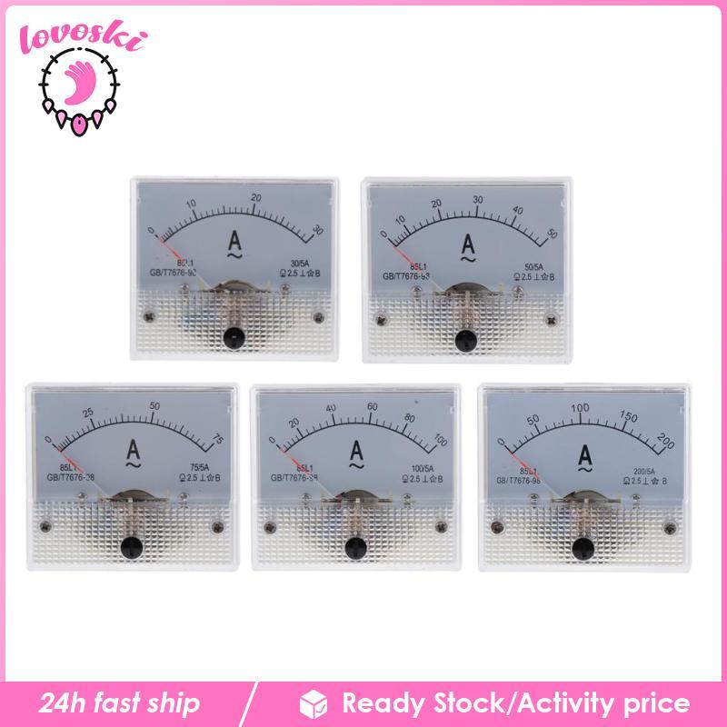 [Lovoski] 85L1 AC 5A แอมป์มิเตอร์แผงอะนาล็อก Ampere Current Meter, 2.5 ข้อผิดพลาด Margin