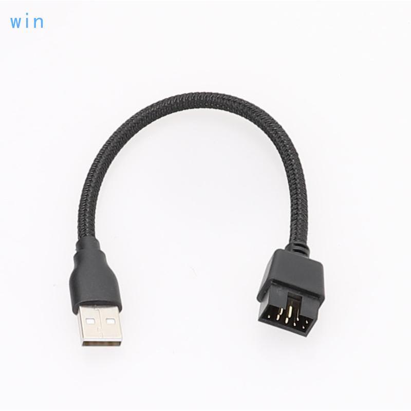 Win เมนบอร์ดสายต่อข้อมูลภายในเชื่อมต่ออุปกรณ์ USB A เป็น 9Pin USB MAle