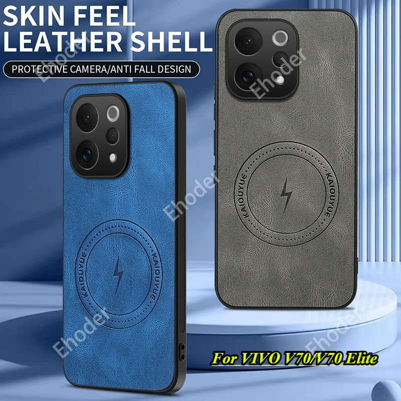 ปลอกสําหรับ VIVO V70 Elite 5G 2026 เคสโทรศัพท์สําหรับแม่เหล็กอ่อนหนัง PU สําหรับ VIVOV70 VIVOV70Elit