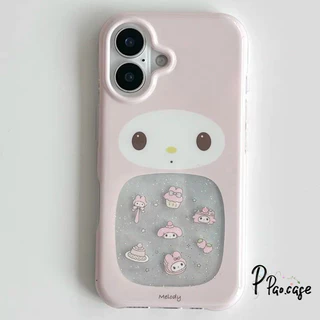 สำหรับ IPhone 11 17 15 XR 16 13 12 14 Pro Max X XS 7 8 16 15 14 Plus เคสวาวว ลายเมโลดี้มิฟฟี่ซินนาม่อนชิวาวาน่ารักฮิต