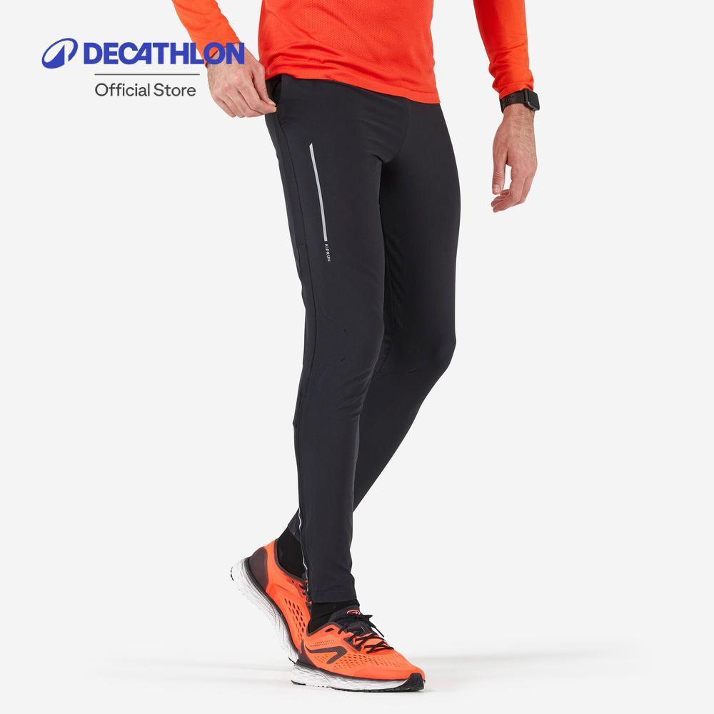 Decathlon Men'S Kiprun Run 500 Fitted Trousers กางเกงขายาวเข้ารูปผู้ชายสำหรับใส่วิ่งรุ่น Kiprun - Bl