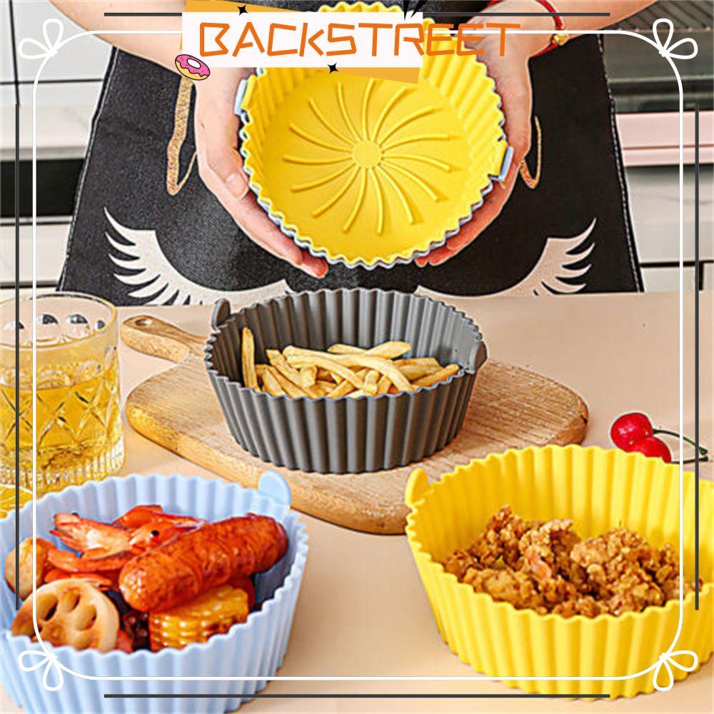 BACKSTAGEREET Silicone Pot Reusable Liners Tray For Air Fryer