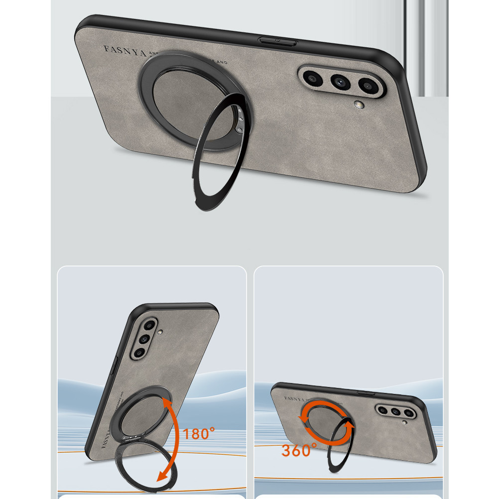 เคส Samsung A14 SM-A145P SM-A145R SM-A145F SM-A145F/DSN SM-A145M SM-A145M/DS ปลอกโลหะหมุนแม่เหล็กป้อ