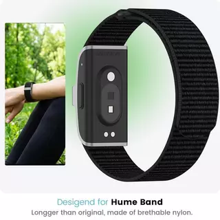 Hume Band สายรัดข้อมือฟิตเนส สายไนล่อนนุ่ม ระบายอากาศได้ดี ทดแทนสายรัดข้อมือ/ต้นแขน